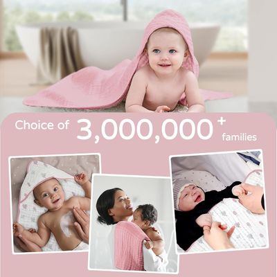 Muslin Skin Friendly Infant Bath Towels Infant Towel Set 32*32 Inches