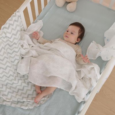 4-Pack Muslin Swaddle Blankets, Receiving Baby Blanket for Newborns