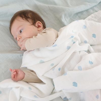 4-Piece Muslin Swaddle Blankets, Receiving Baby Blanket for Newborns
