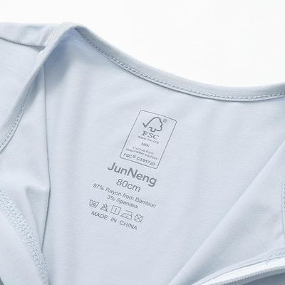 Skin Friendly Customizable Bamboo Zipper Romper Bamboo Baby Clothes