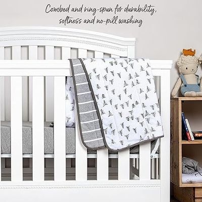 100% Cotton Nursery Throw Blanket Comfortable Multifunctional Blanket With Reversible Design