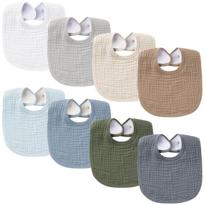Absorbent Muslin Bandana Bibs Skin Friendly Multiple Colors For Easy Washing