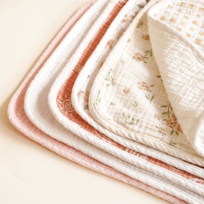 Large 100% Cotton Muslin Burp Cloths Comfortable For Newborns