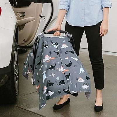 Multi-use Infant Car Seat Cover&Baby Carrier&Nursing Cover&Minky Blanket