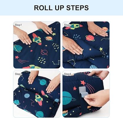 Rectangular Preschool Sleeping Mats Foldable With Removable Pillow