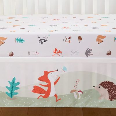 3 Piece Soft Crib Bedding Set Baby Crib Sets With Cartoon Style