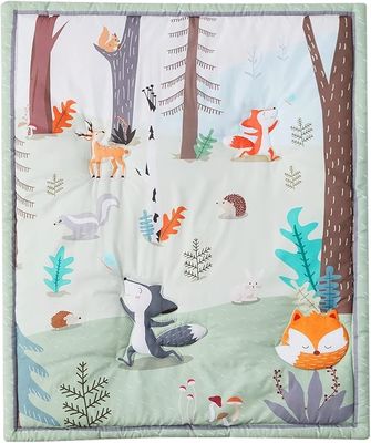 3 Piece Soft Crib Bedding Set Baby Crib Sets With Cartoon Style