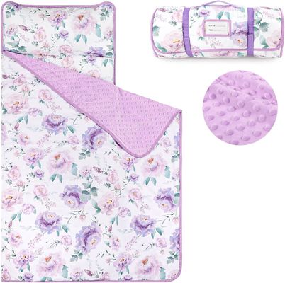 Polyester Comfortable Kindergarten Sleep Mat Nap Pads For Preschool With Detachable Blanket