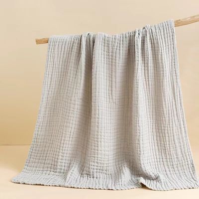 Multiple Colors Cotton Gauze Blanket 90*90cm Breathable Multifunctional Blanket