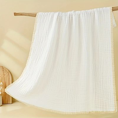 Soft Skin Friendly 100*100cm Lightweight Gauze Blanket Cotton Gauze Throw Blanket