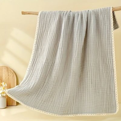 Soft Skin Friendly 100*100cm Lightweight Gauze Blanket Cotton Gauze Throw Blanket