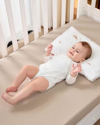 100% Cotton Muslin Bassinet Sheet Baby Crib Sheets Standard For 52*28 Inches