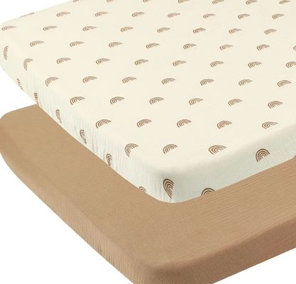 Gauze Bassinet Sheet Set Ultra Soft Modern Style With Multiple Colors