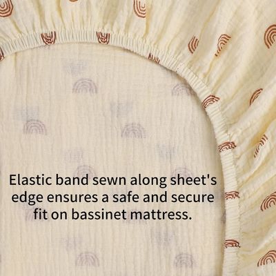 Gauze Bassinet Sheet Set Ultra Soft Modern Style With Multiple Colors