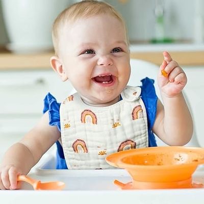 Adjustable Muslin Snap Bibs Cloth Bibs With Snaps Dirt Resistant With 6 Absorbent Soft Layers