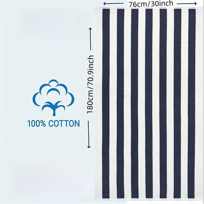 Skin Friendly Custom Beach Towels Cotton Beach Blanket 30*70 Inch