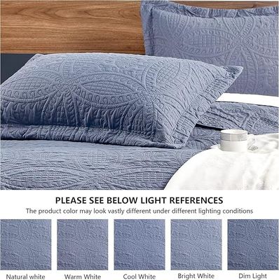 3 Piece King Size Bedspreads Soft  Summer Quilt Microfiber 100% Polyester