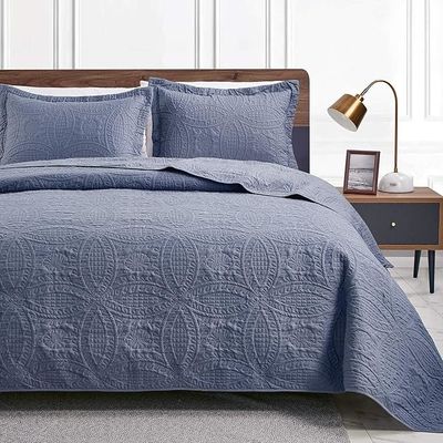 3 Piece King Size Bedspreads Soft  Summer Quilt Microfiber 100% Polyester