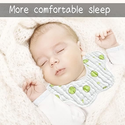 6-Piece Absorbent Muslin Bibs Skin Friendly Multiple Colors For Easy Washing