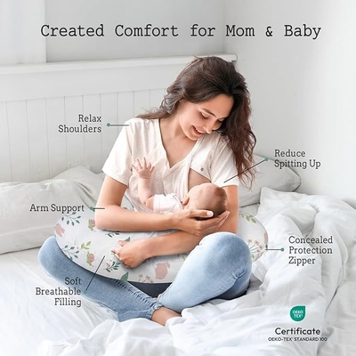 100% Cotton Portable Infant Feeding Pillow Feeding And Support Pillow For Mom Breastfeeding