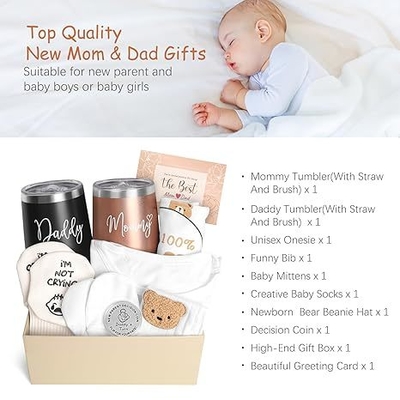 Cotton Baby Gift Box with Tumbler Set for New Parents