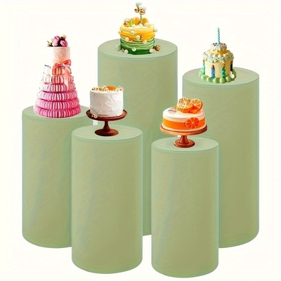 5-Piece Spandex Table Cover Set 19.6-35.4 Inches Round Elastic