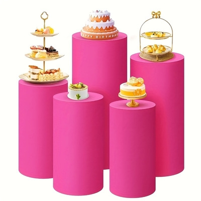 5-Piece Spandex Table Cover Set 19.6-35.4 Inches Round Elastic
