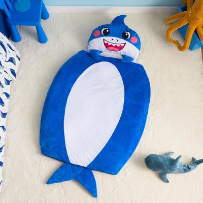 Shark Toddler Nap Mat for Kids Ages 3+  for Preschool with Pillow & Blanket