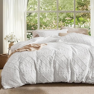 Boho Duvet Cover Set 100% Polyester with 2 Pillow Shams For All Seasons
