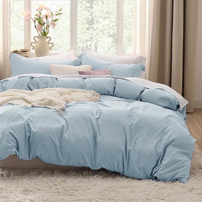 3 Pieces Extra Soft Bedding Set, Includes 1 Duvet Cover with Zipper Closure & 2 Pillow Shams