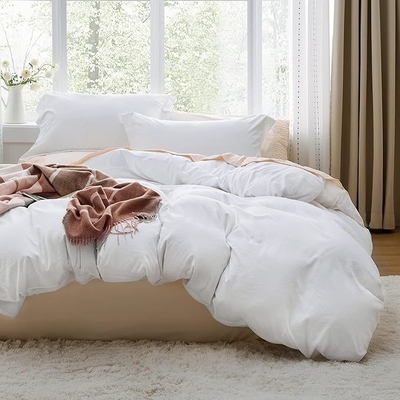 3 Pieces Extra Soft Bedding Set, Includes 1 Duvet Cover with Zipper Closure & 2 Pillow Shams