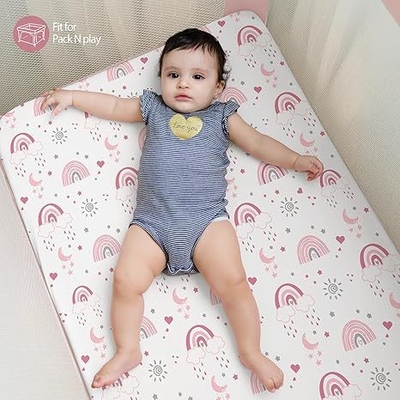 3 Pack Microfiber Baby Crib Sheets 52x28 or 38x26 Inches