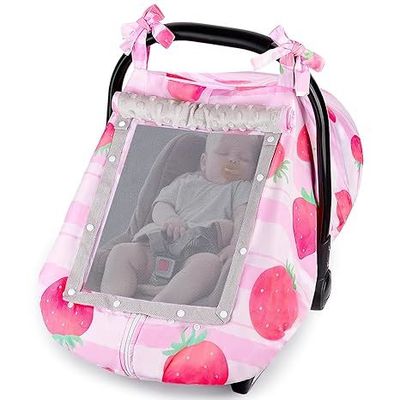 Waterproof Infant Car Seat Cover with Breathable Mesh Window and 3 Usage Modes for 4-Season Protection