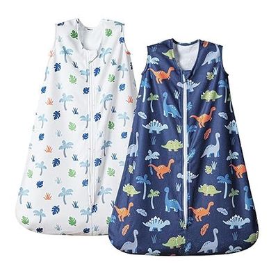 2 Pack Micro-Fleece Baby Sleep Sack with 2-Way Zipper - Comfortable Wearable Blanket for Safe and Warm Sleep