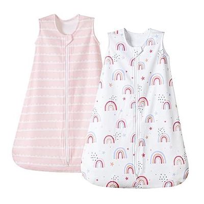 2 Pack Micro-Fleece Baby Sleep Sack with 2-Way Zipper - Comfortable Wearable Blanket for Safe and Warm Sleep