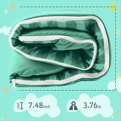 Kids Dinosaur Toddler Nap Mat with Pillow,  Large Slumber Bag for Daycare Preschool Travel Camping