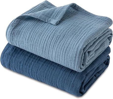 2-Pack Muslin Swaddle Blankets, Neutral Receiving Blanket Swaddling Clothes for Newborn