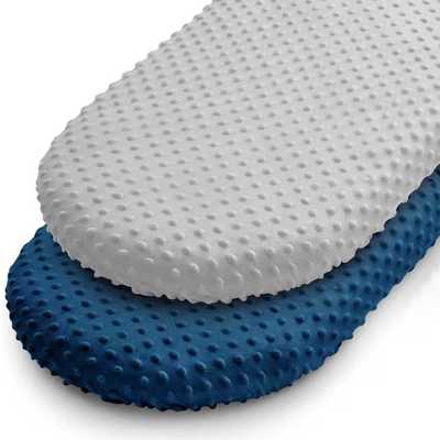 2 Piece Minky Dot Bassinet Fitted Sheet,  Soft and Warm Fleece Cradle Sheets for Boys and Girls