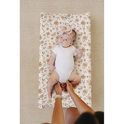 Breathable Changing Pad Cover 2 Pack, Soft Minky Dots Plush Diaper Changing Table Cover Set