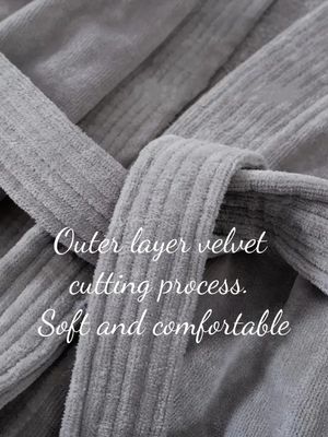 Classic Men’s Lounge Bathrobe – Soft V-Neck Belted Robe with Long Sleeves for Everyday Comfort