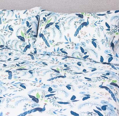 Super Soft Peacock Bed Sheets for Kids & Teens with Fitted Sheet, Flat Sheet & Pillowcase