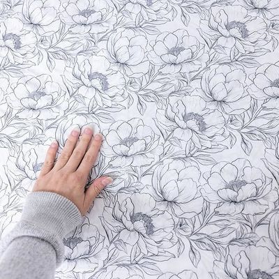 Super Soft Bed Sheets with Fitted Sheet, Flat Sheet & Pillowcase – Elegant Black & White Floral Bedding Set