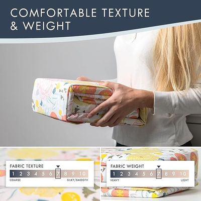 Super Soft Wrinkle Resistant Bedding Set with Light Florals,Premium Microfiber Bed Sheets Set