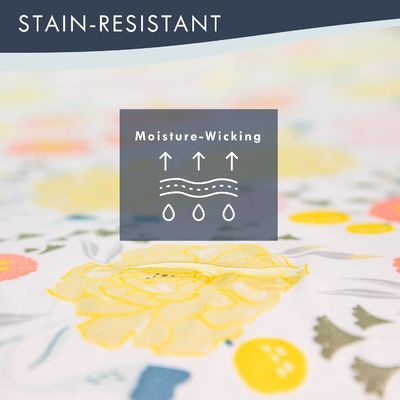 Super Soft Wrinkle Resistant Bedding Set with Light Florals,Premium Microfiber Bed Sheets Set