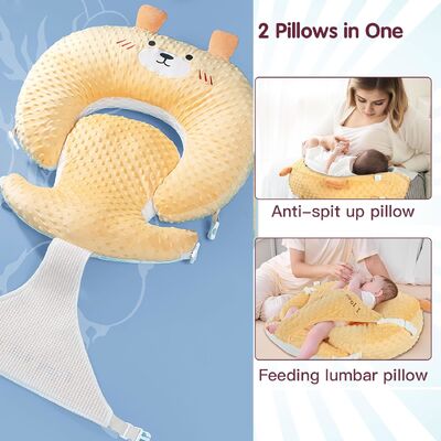 Nursing Pillow and Positioner, Plus Size Breast Feeding Pillow for More Support for Mom and Baby Boy or Girl