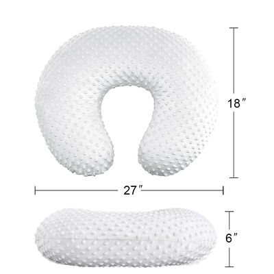 2 Pack Nursing Pillow Cover (White&Khaki) With Soft Minky Dot For Breastfeeding