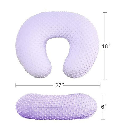 2 Pack Nursing Pillow Cover (Lilac&Navy) With Soft Minky Dot For Breastfeeding