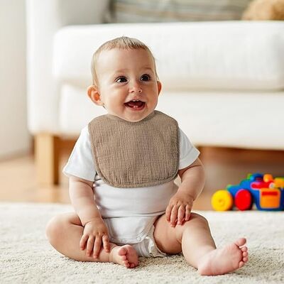 6-Pack Muslin Baby Bibs for Unisex，Cotton Baby Drool Bibs for Drooling and Teething