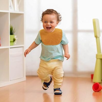 6-Pack Muslin Baby Bibs with Soft Plush Dots for Unisex Boys Girls