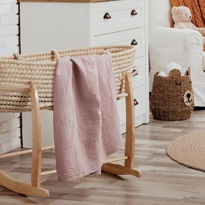 Muslin Swaddle Blankets for Girls, 2-Pack Organic Baby Blankets 40 x 38 inches